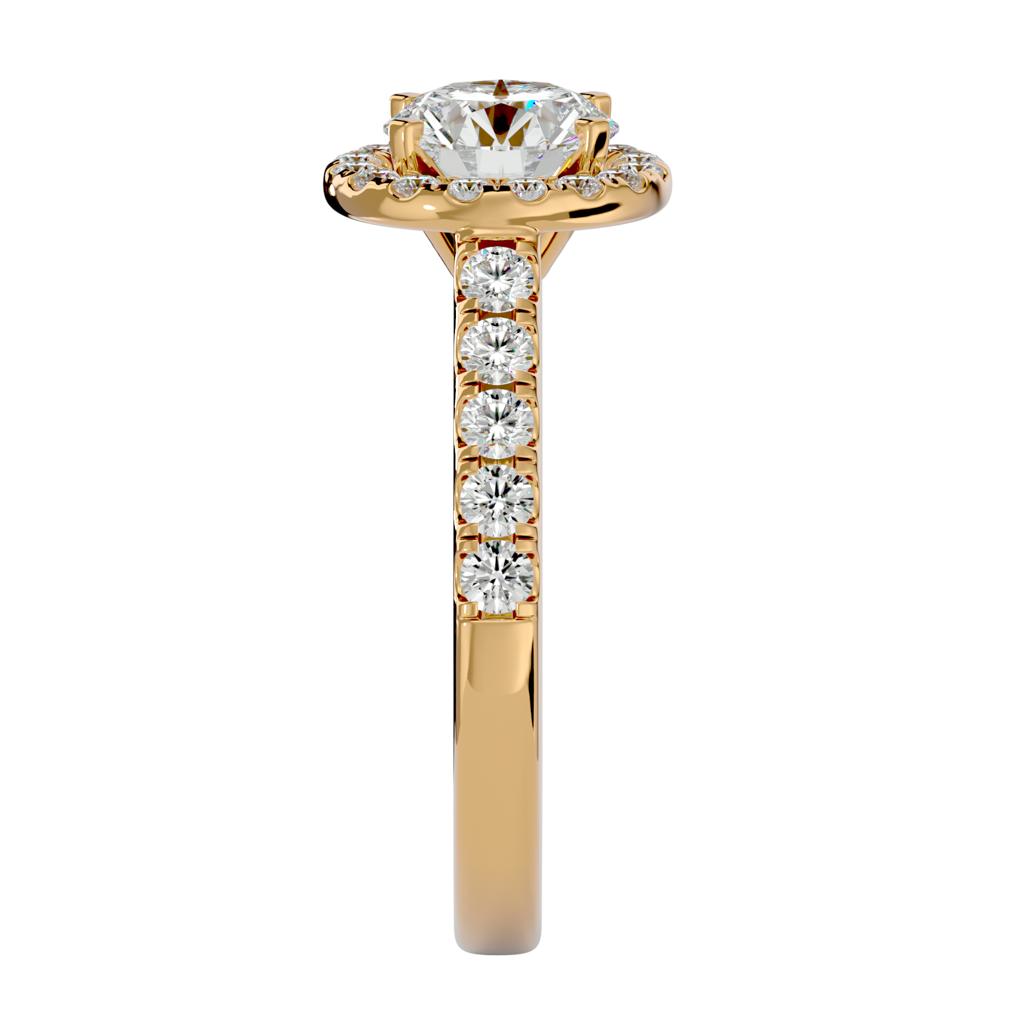 2 ctw Round Lab Grown Diamond Halo Engagement Ring