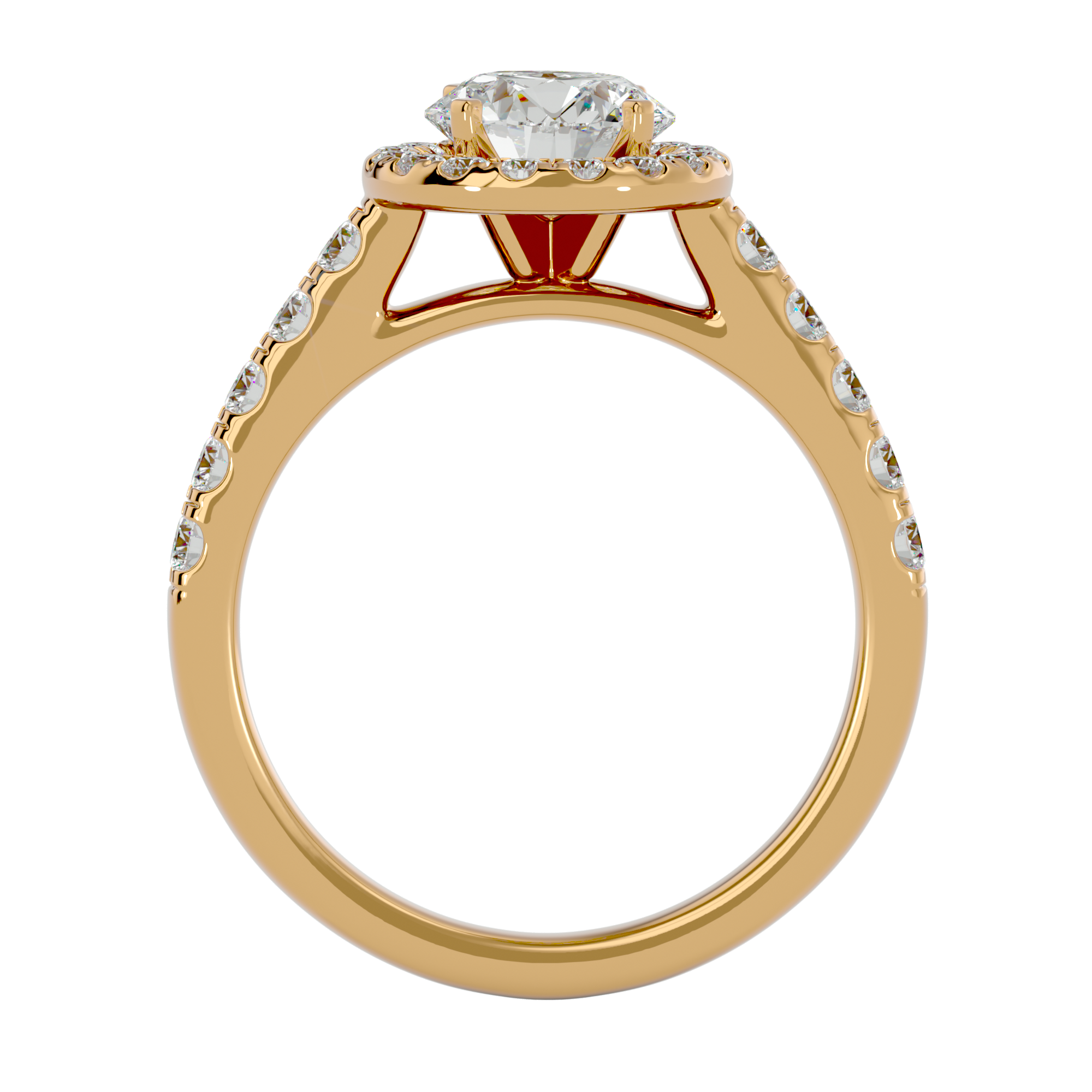 2 ctw Round Lab Grown Diamond Halo Engagement Ring