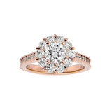 2 5/8 ctw Round Lab Grown Diamond Halo Engagement Ring