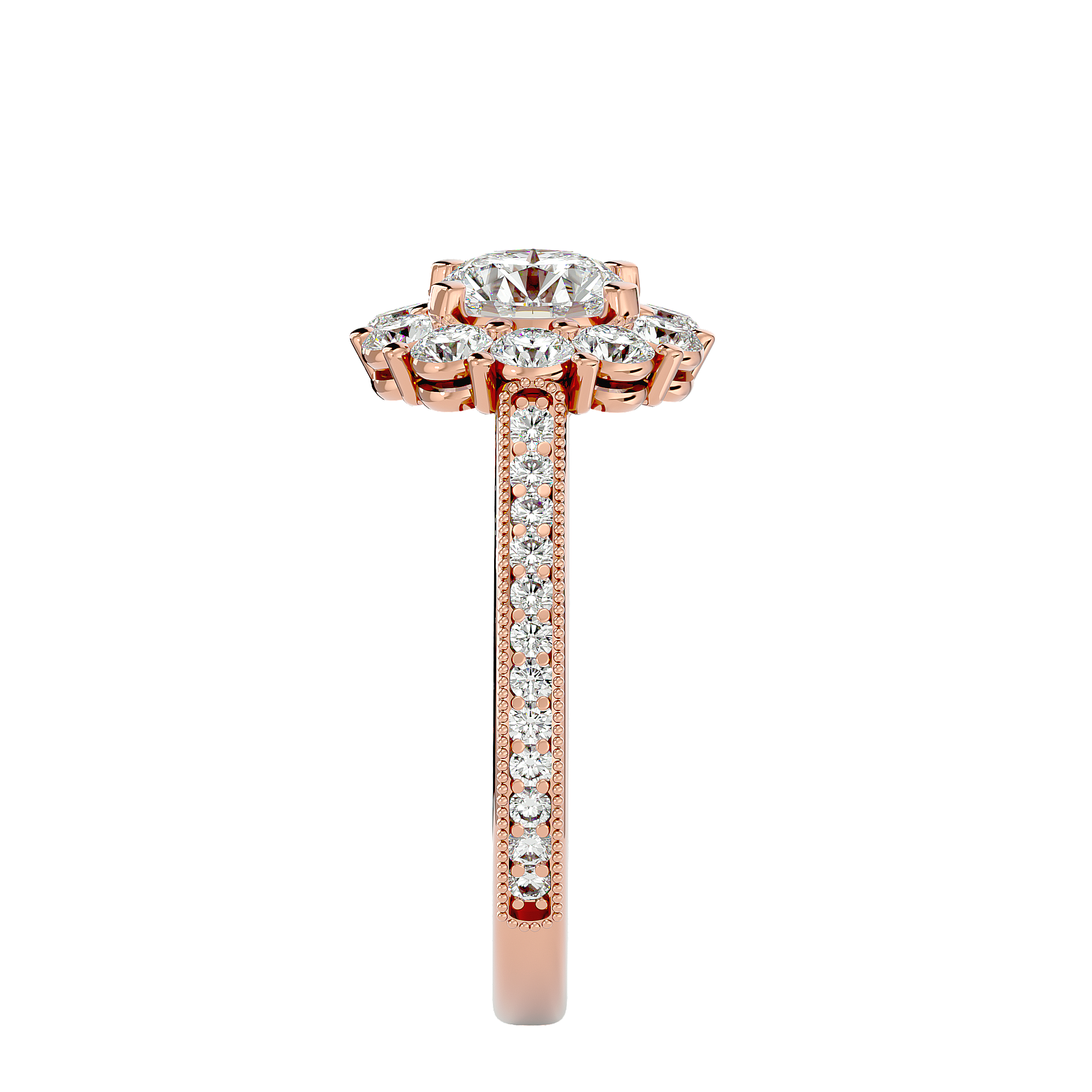 2 5/8 ctw Round Lab Grown Diamond Halo Engagement Ring