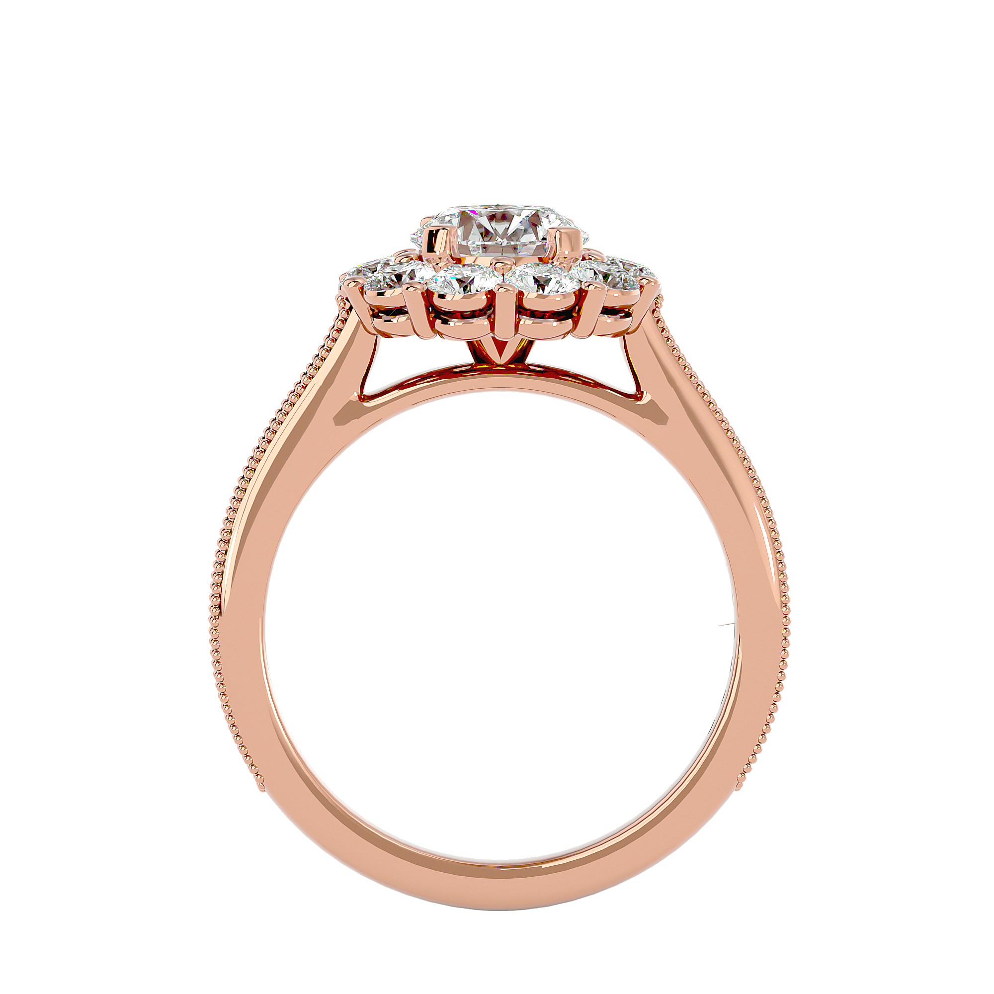 2 5/8 ctw Round Lab Grown Diamond Halo Engagement Ring