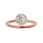 1/2 ctw Oval Lab Grown Diamond Halo Engagement Ring