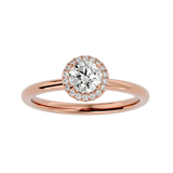 1/2 ctw Oval Lab Grown Diamond Halo Engagement Ring