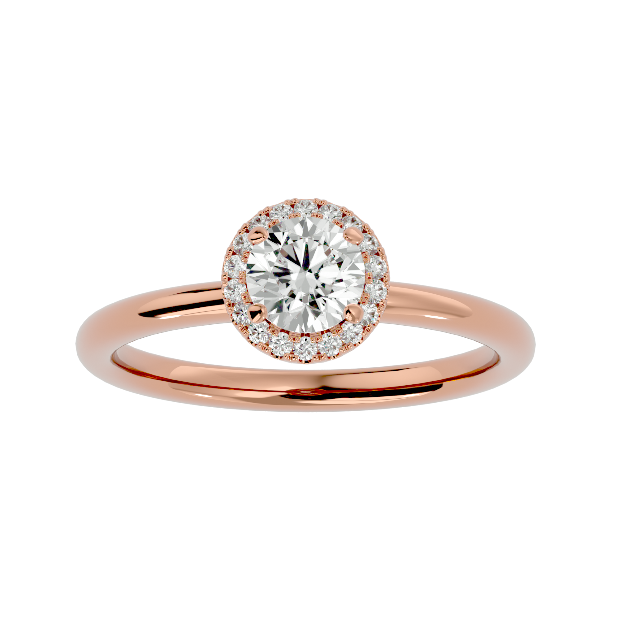 1/2 ctw Oval Lab Grown Diamond Halo Engagement Ring