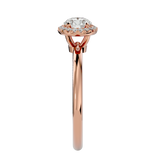 1/2 ctw Oval Lab Grown Diamond Halo Engagement Ring