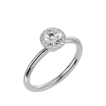 1/2 ctw Oval Lab Grown Diamond Halo Engagement Ring