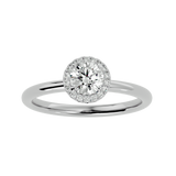 1/2 ctw Oval Lab Grown Diamond Halo Engagement Ring