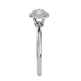 1/2 ctw Oval Lab Grown Diamond Halo Engagement Ring