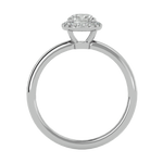 1/2 ctw Oval Lab Grown Diamond Halo Engagement Ring