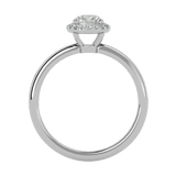 1/2 ctw Oval Lab Grown Diamond Halo Engagement Ring