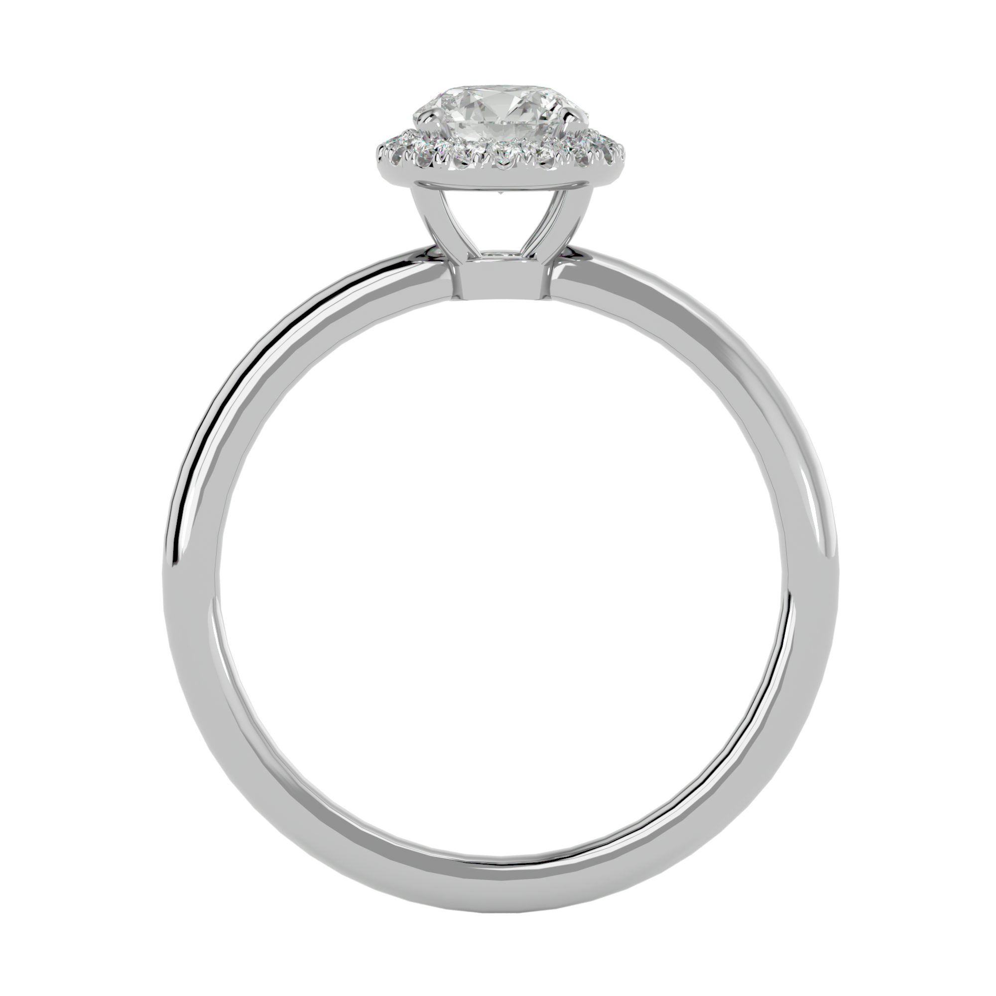 1/2 ctw Oval Lab Grown Diamond Halo Engagement Ring