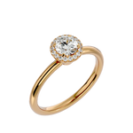 1/2 ctw Oval Lab Grown Diamond Halo Engagement Ring
