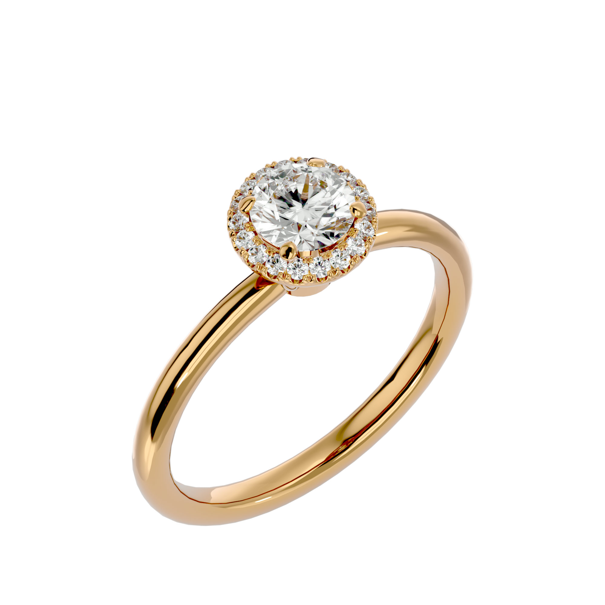 1/2 ctw Oval Lab Grown Diamond Halo Engagement Ring