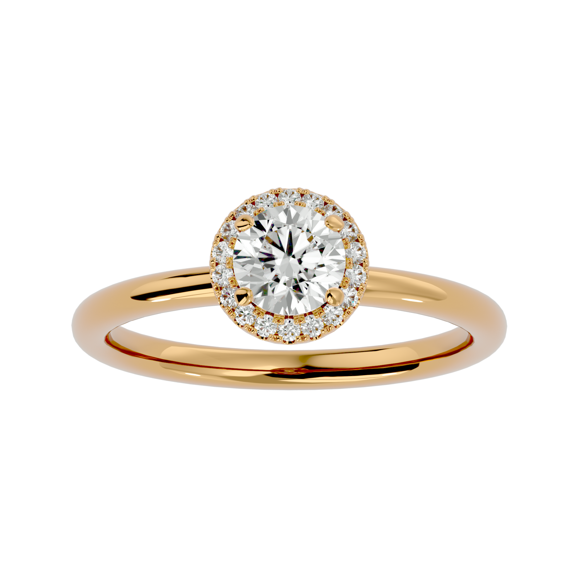 1/2 ctw Oval Lab Grown Diamond Halo Engagement Ring