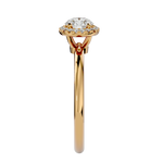 1/2 ctw Oval Lab Grown Diamond Halo Engagement Ring