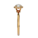 1/2 ctw Oval Lab Grown Diamond Halo Engagement Ring
