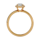 1/2 ctw Oval Lab Grown Diamond Halo Engagement Ring