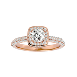 1 1/4 ctw Round Lab Grown Diamond Halo Engagement Ring