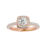 1 1/4 ctw Round Lab Grown Diamond Halo Engagement Ring
