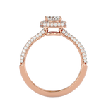 1 1/4 ctw Round Lab Grown Diamond Halo Engagement Ring