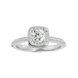 1 1/4 ctw Round Lab Grown Diamond Halo Engagement Ring