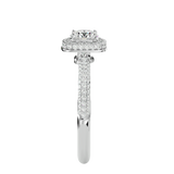 1 1/4 ctw Round Lab Grown Diamond Halo Engagement Ring
