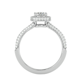 1 1/4 ctw Round Lab Grown Diamond Halo Engagement Ring