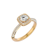 1 1/4 ctw Round Lab Grown Diamond Halo Engagement Ring