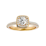 1 1/4 ctw Round Lab Grown Diamond Halo Engagement Ring