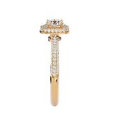 1 1/4 ctw Round Lab Grown Diamond Halo Engagement Ring