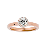 5/8 ctw Round Lab Grown Diamond Halo Engagement Ring