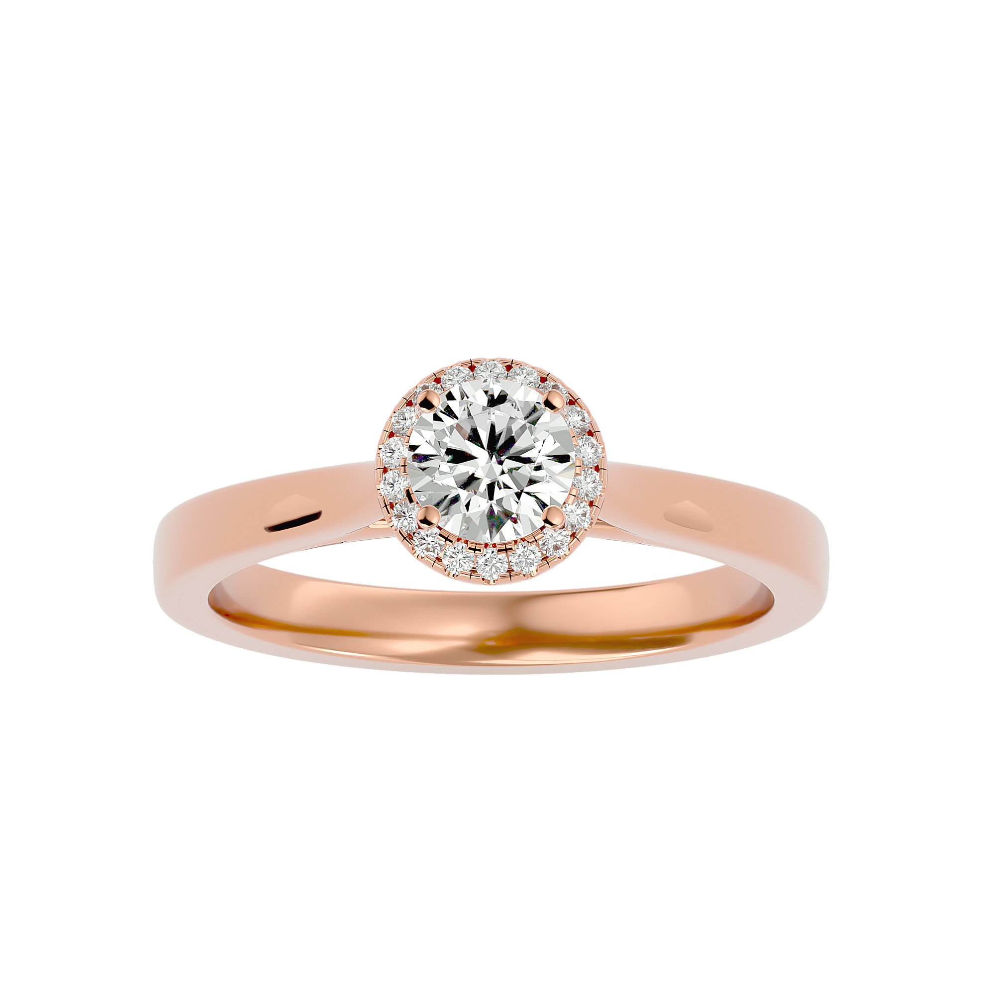 5/8 ctw Round Lab Grown Diamond Halo Engagement Ring