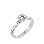 5/8 ctw Round Lab Grown Diamond Halo Engagement Ring