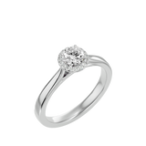5/8 ctw Round Lab Grown Diamond Halo Engagement Ring