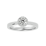 5/8 ctw Round Lab Grown Diamond Halo Engagement Ring