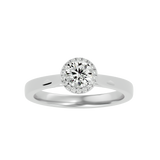 5/8 ctw Round Lab Grown Diamond Halo Engagement Ring