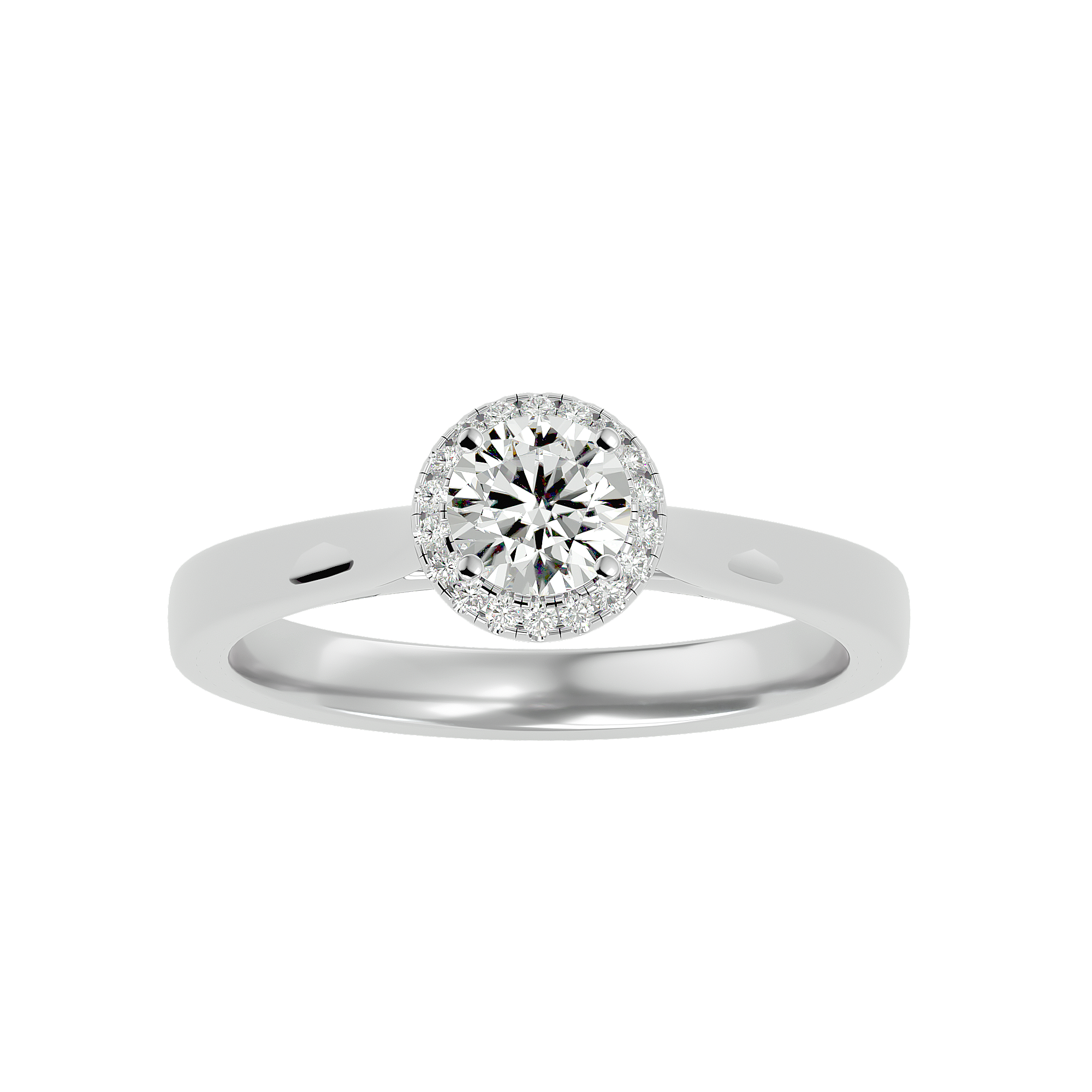 5/8 ctw Round Lab Grown Diamond Halo Engagement Ring