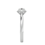 5/8 ctw Round Lab Grown Diamond Halo Engagement Ring