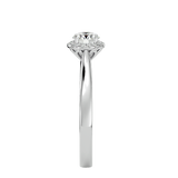 5/8 ctw Round Lab Grown Diamond Halo Engagement Ring