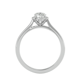 5/8 ctw Round Lab Grown Diamond Halo Engagement Ring