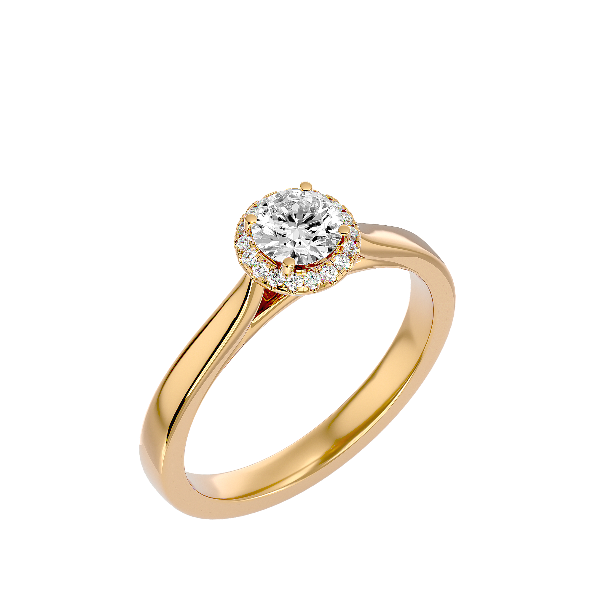 5/8 ctw Round Lab Grown Diamond Halo Engagement Ring
