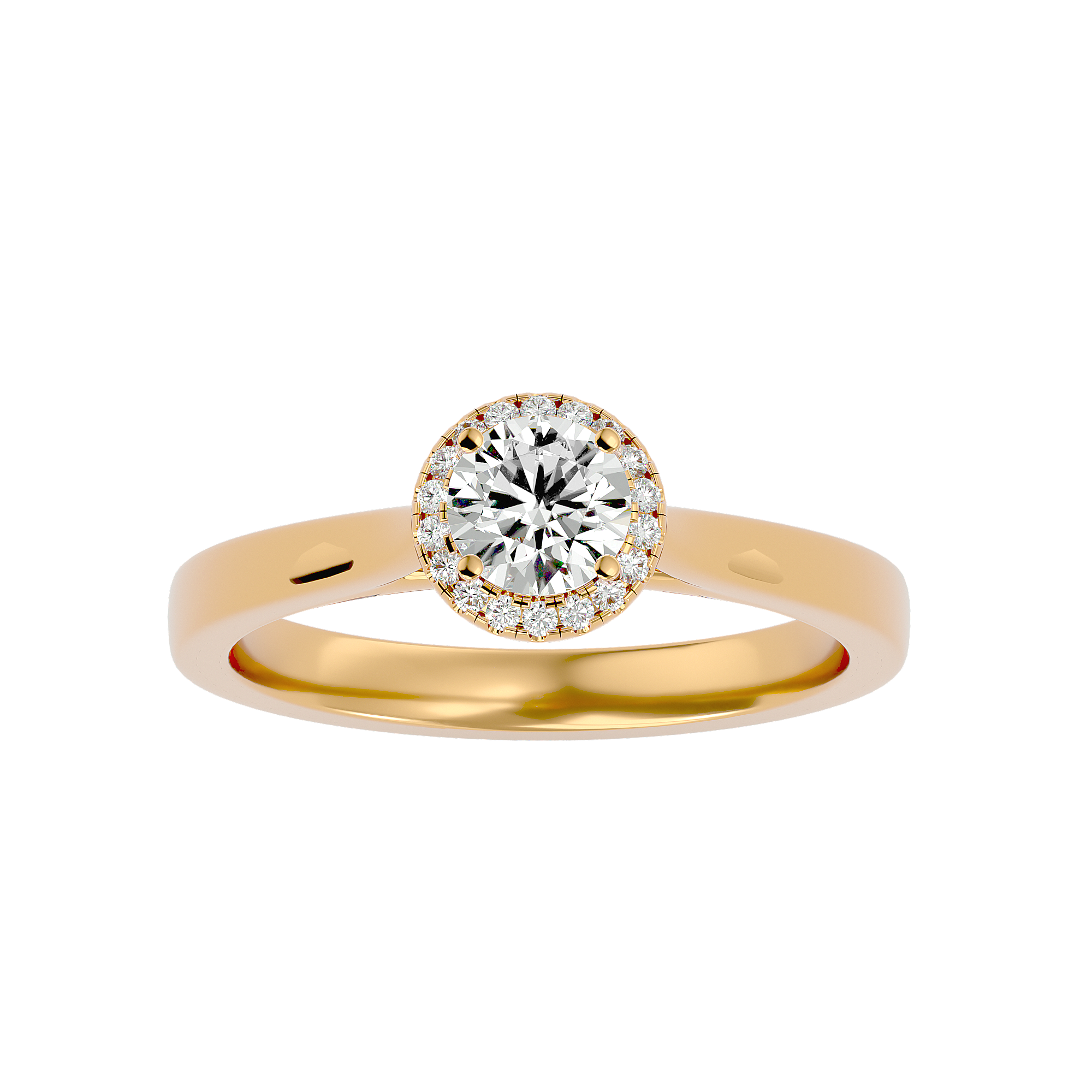 5/8 ctw Round Lab Grown Diamond Halo Engagement Ring