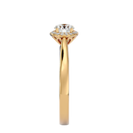 5/8 ctw Round Lab Grown Diamond Halo Engagement Ring