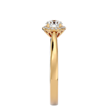 5/8 ctw Round Lab Grown Diamond Halo Engagement Ring