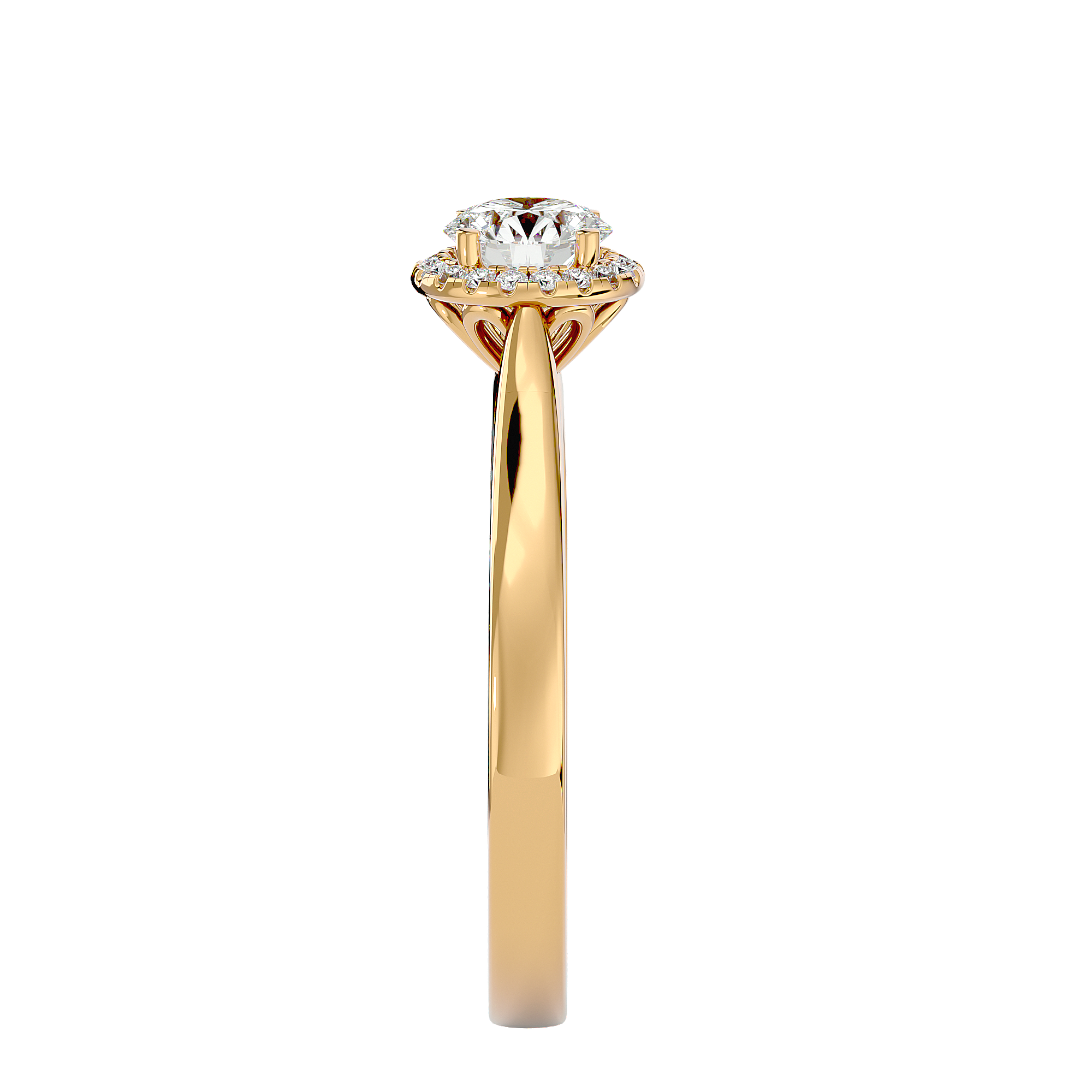 5/8 ctw Round Lab Grown Diamond Halo Engagement Ring