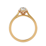 5/8 ctw Round Lab Grown Diamond Halo Engagement Ring