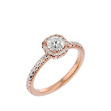 1 3/8 ctw Round Lab Grown Diamond Halo Engagement Ring