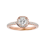 1 3/8 ctw Round Lab Grown Diamond Halo Engagement Ring