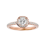 1 3/8 ctw Round Lab Grown Diamond Halo Engagement Ring