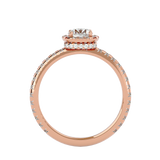 1 3/8 ctw Round Lab Grown Diamond Halo Engagement Ring